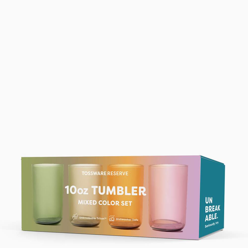 
                      
                        RESERVE 10oz Tumbler Tritan™ Copolyester Glass - Mixed Color Set
                      
                    