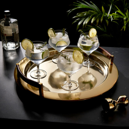 Raye Angled Crystal Gin & Tonic Glasses, Set of 4