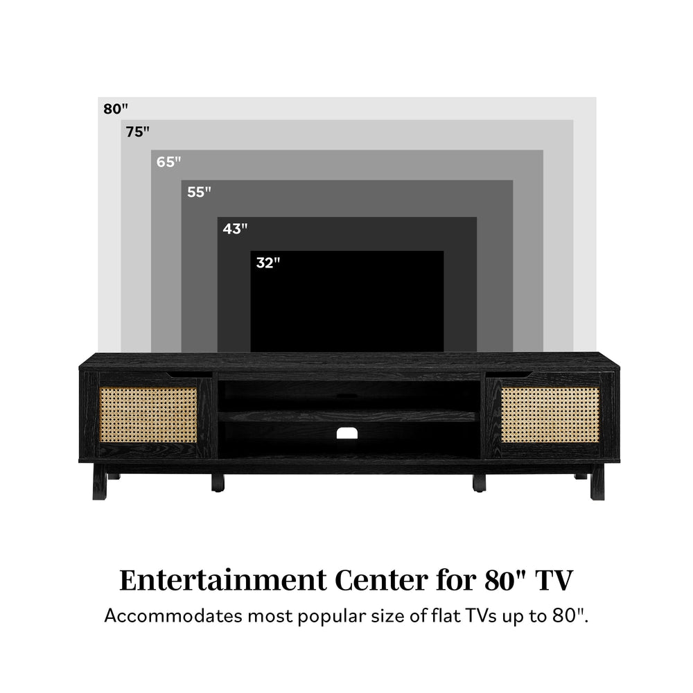 
                      
                        Hamkke Boho 2-Door Faux Rattan TV Stand
                      
                    