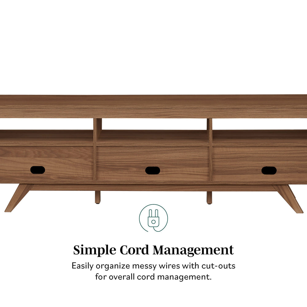
                      
                        Kela Mid-Century Modern 3-Door TV Stand
                      
                    