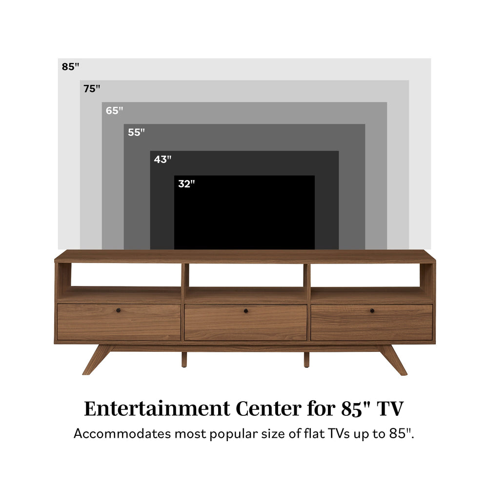 Kela Mid-Century Modern 3-Door TV Stand