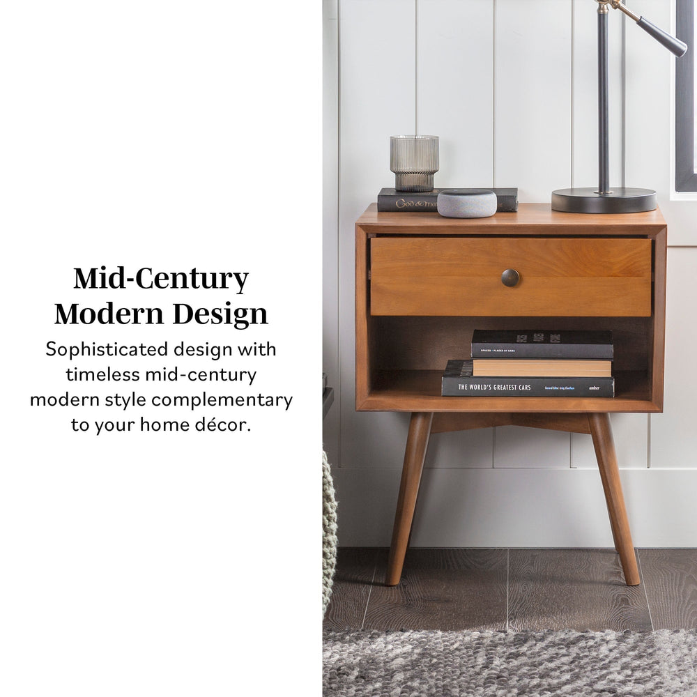 
                      
                        Mid-Century Solid Wood Nightstand Collection (1 or 2 Drawer)
                      
                    