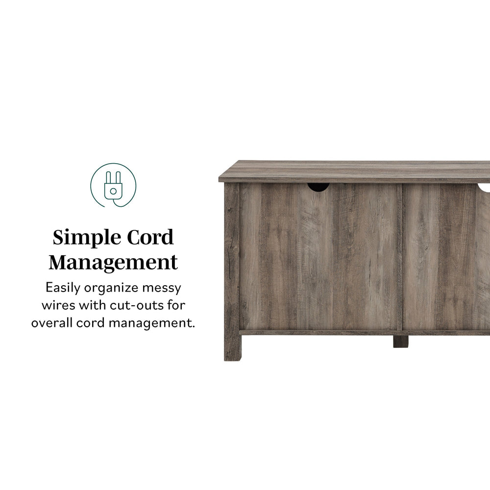 
                      
                        70" Farmhouse Simple Window Pane 2 Door Wood TV Stand
                      
                    