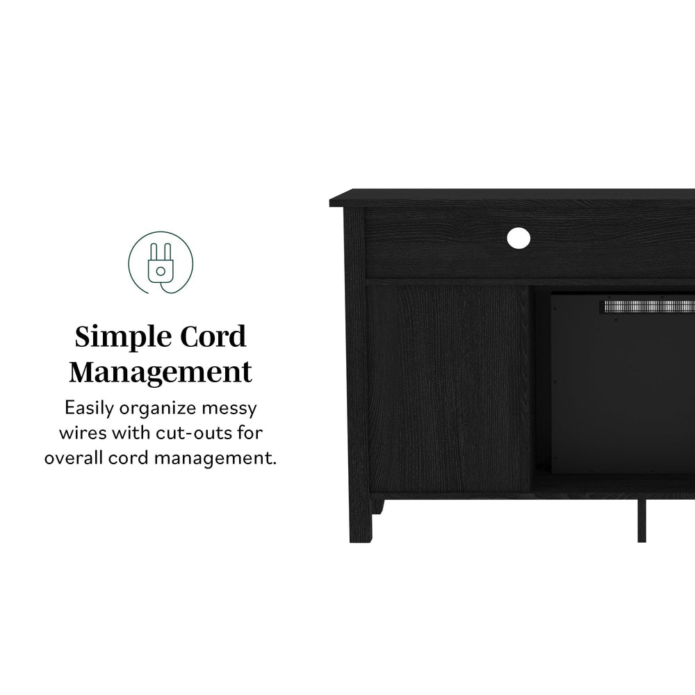 
                      
                        Wasatch 58" Transitional Fireplace Glass Wood TV Stand
                      
                    