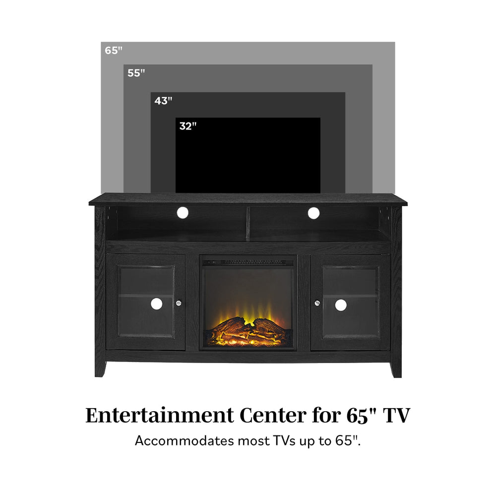 
                      
                        Wasatch 58" Transitional Fireplace Glass Wood TV Stand
                      
                    