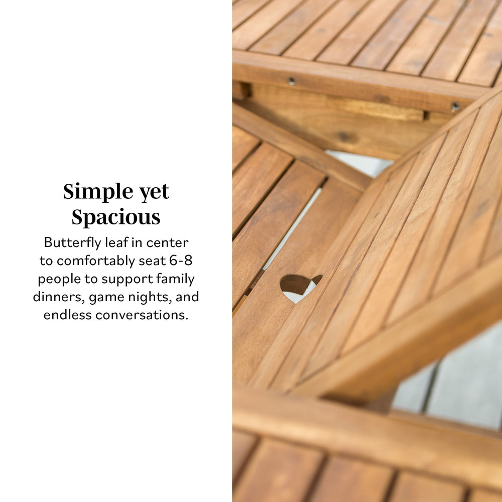 
                      
                        Midland Acacia Wood Outdoor Patio Butterfly Dining Table
                      
                    