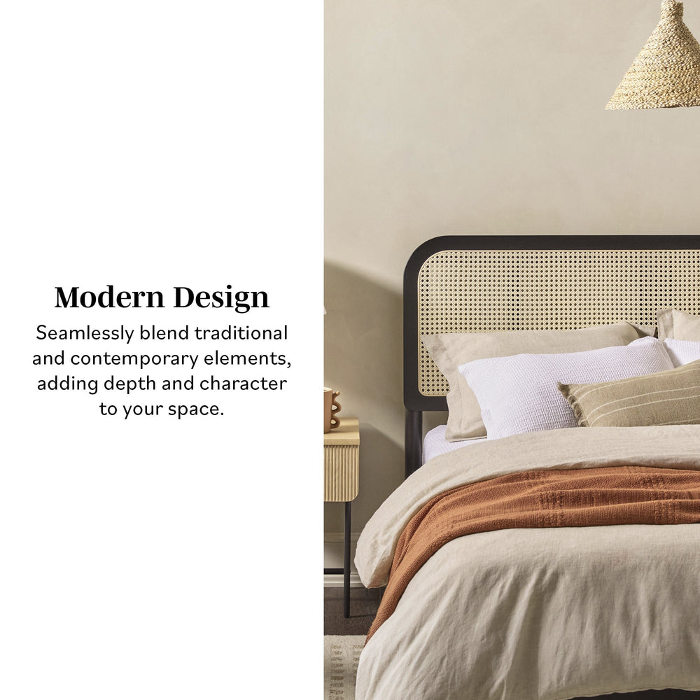 
                      
                        Neru Boho Curved Rattan-Headboard Bed Collection (Queen or King)
                      
                    