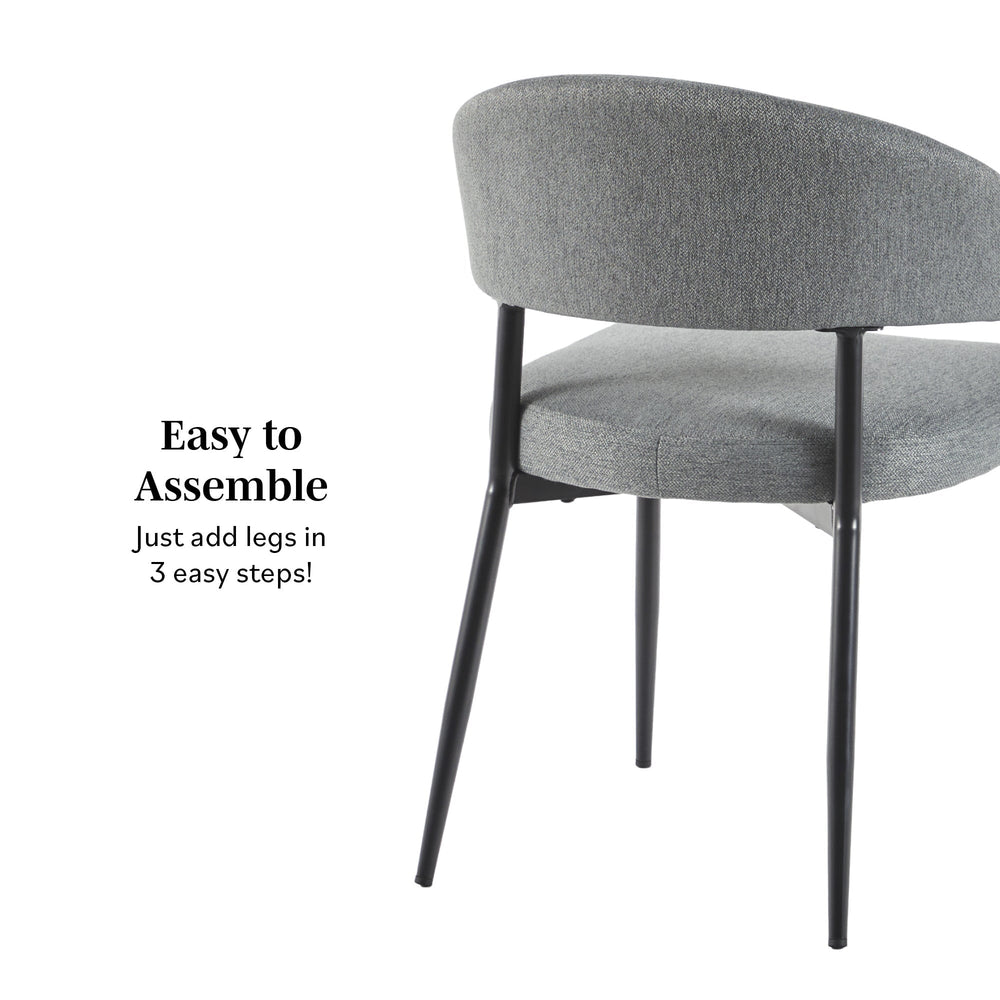 
                      
                        Alexis Modern Curved Back Upholstered Dining Chair, Set of 2
                      
                    