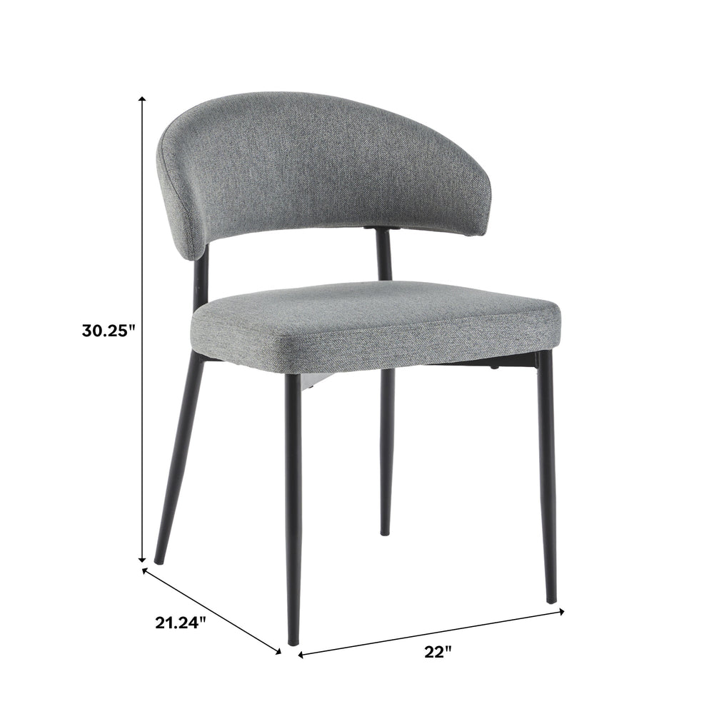 
                      
                        Alexis Modern Curved Back Upholstered Dining Chair, Set of 2
                      
                    