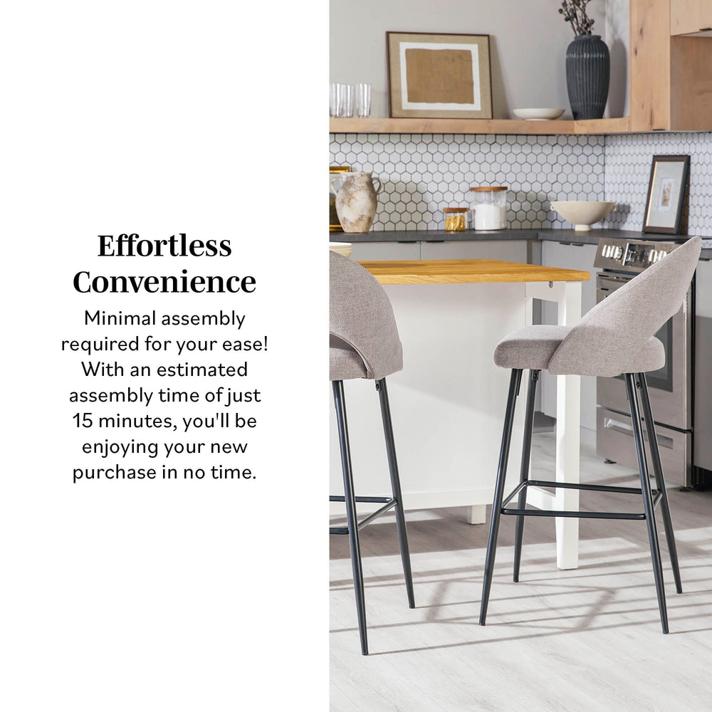 
                      
                        O Modern 2-Piece Minimalist Upholstered Bar Stool Set
                      
                    