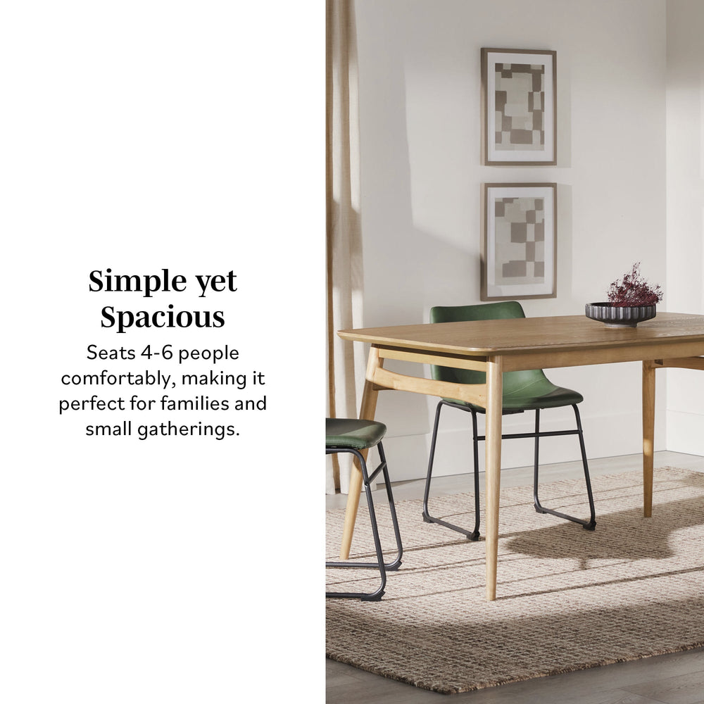 
                      
                        Taberu Mid-Century Modern 59" Wood Tapered Legs Dining Table
                      
                    