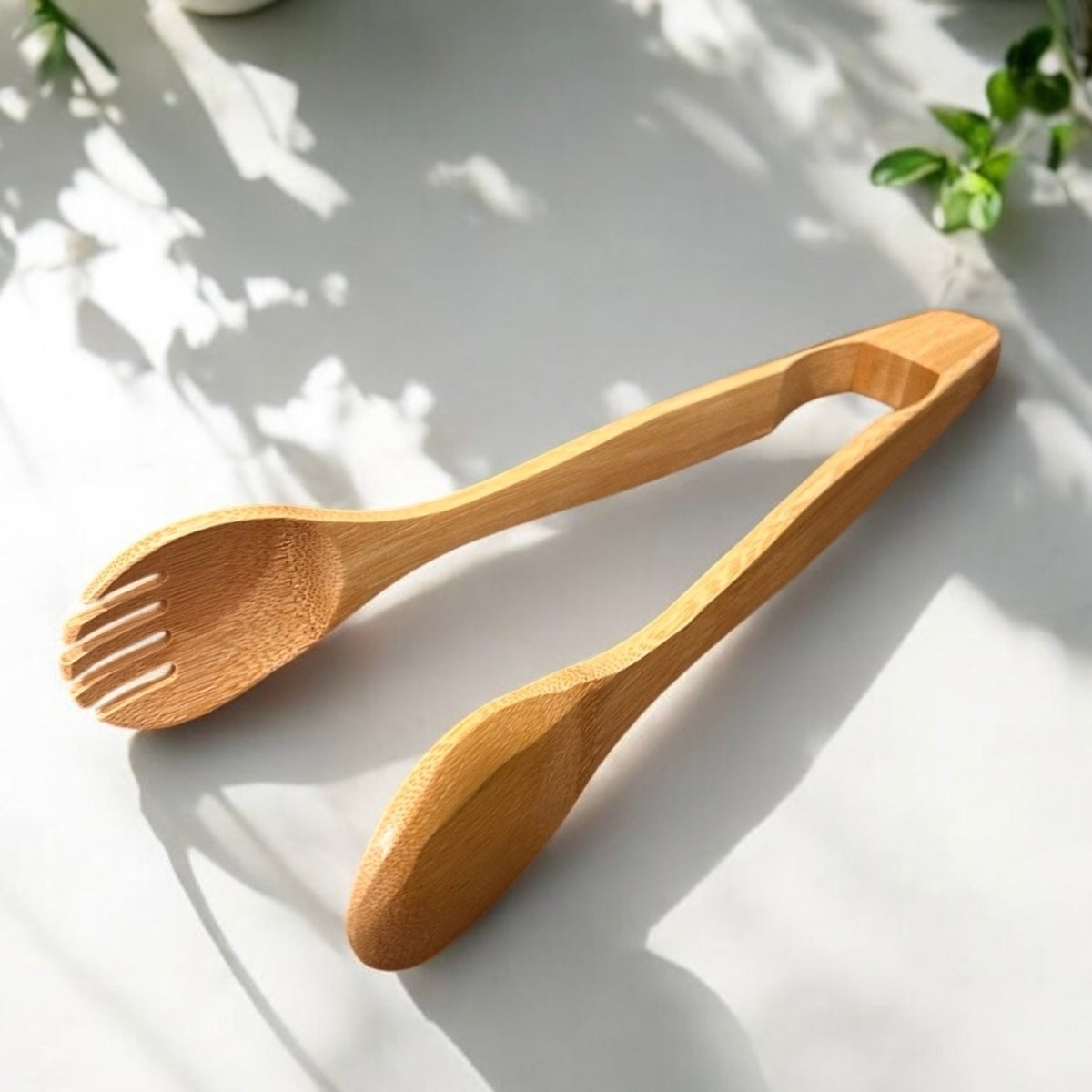 Bamboo Switch 12" Bamboo Serving Tong with Fork End - lily & onyx