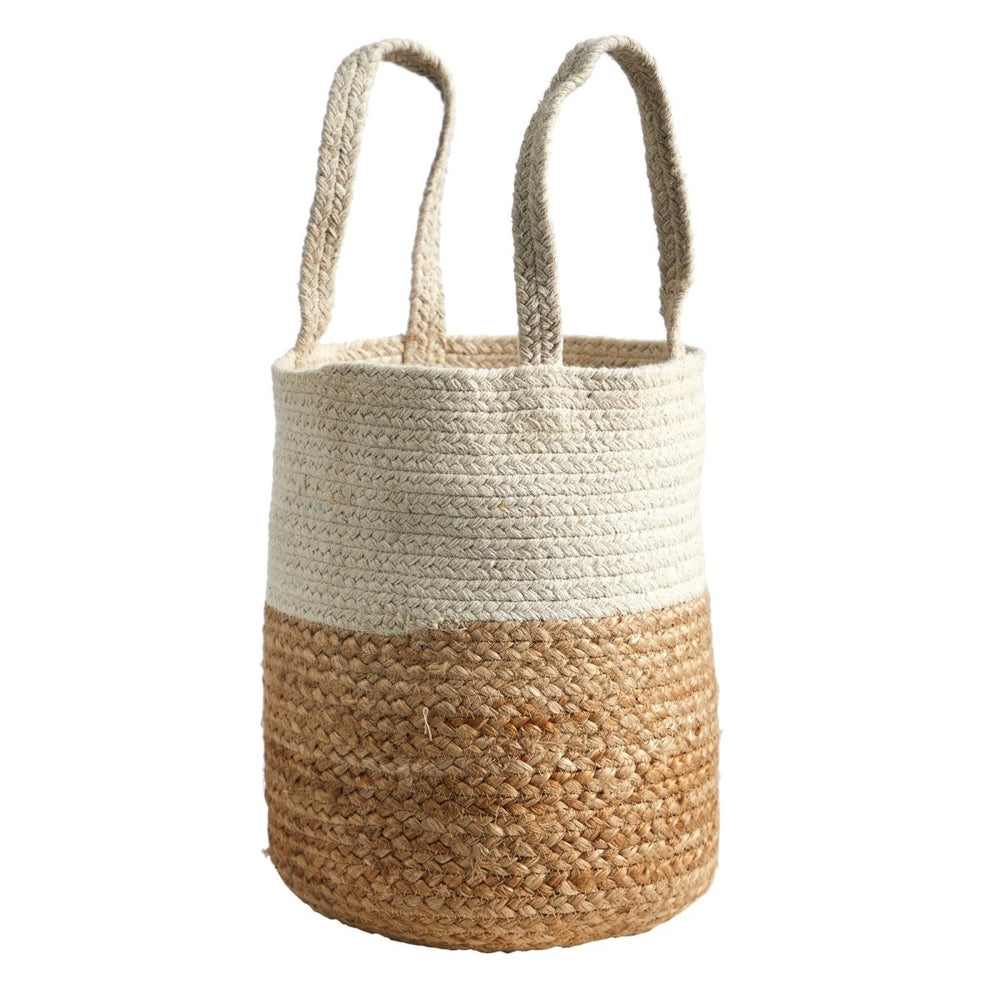 
                      
                        Nearly Natural 12.5” Handmade Natural Jute and Cotton Planter - lily & onyx
                      
                    
