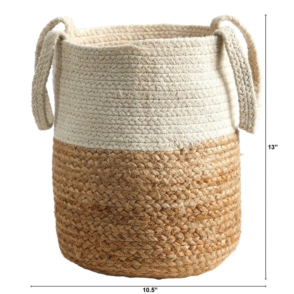 
                      
                        Nearly Natural 12.5” Handmade Natural Jute and Cotton Planter - lily & onyx
                      
                    