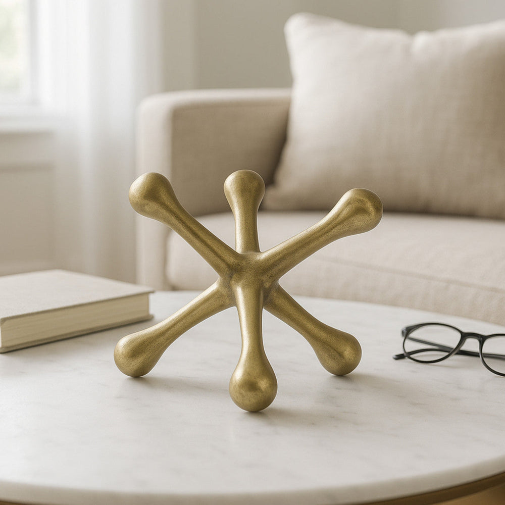 
                      
                        Metal Decorative Jack Sculpture in Gold, 8"
                      
                    