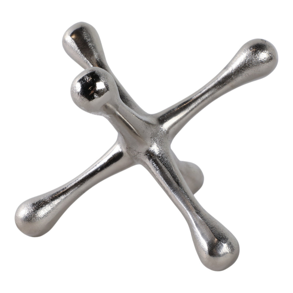 
                      
                        Metal Decorative Jack Sculpture in Silver, 8"
                      
                    