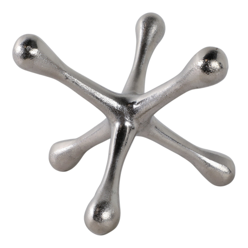 
                      
                        Metal Decorative Jack Sculpture in Silver, 8"
                      
                    