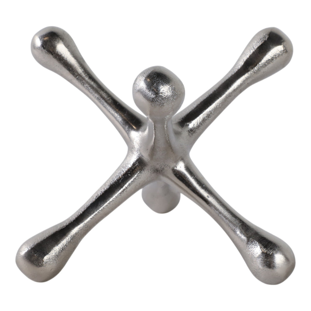 
                      
                        Metal Decorative Jack Sculpture in Silver, 8"
                      
                    
