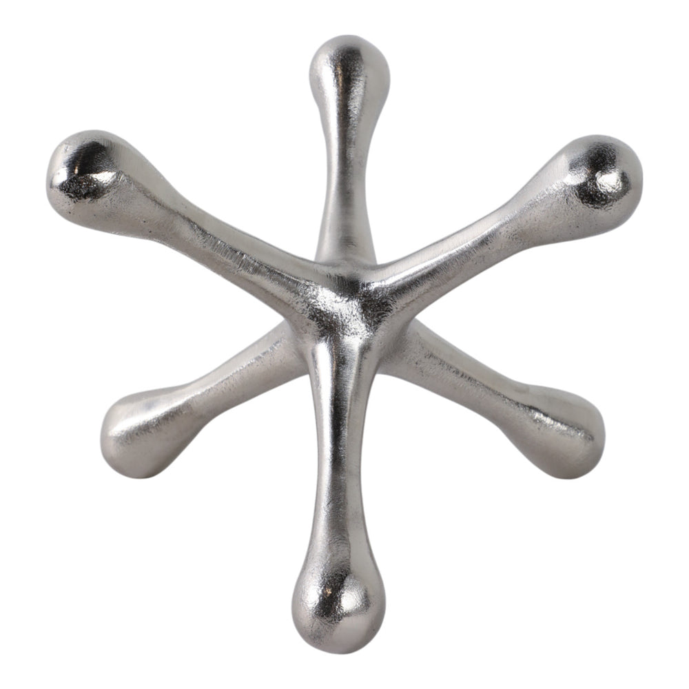
                      
                        Metal Decorative Jack Sculpture in Silver, 8"
                      
                    