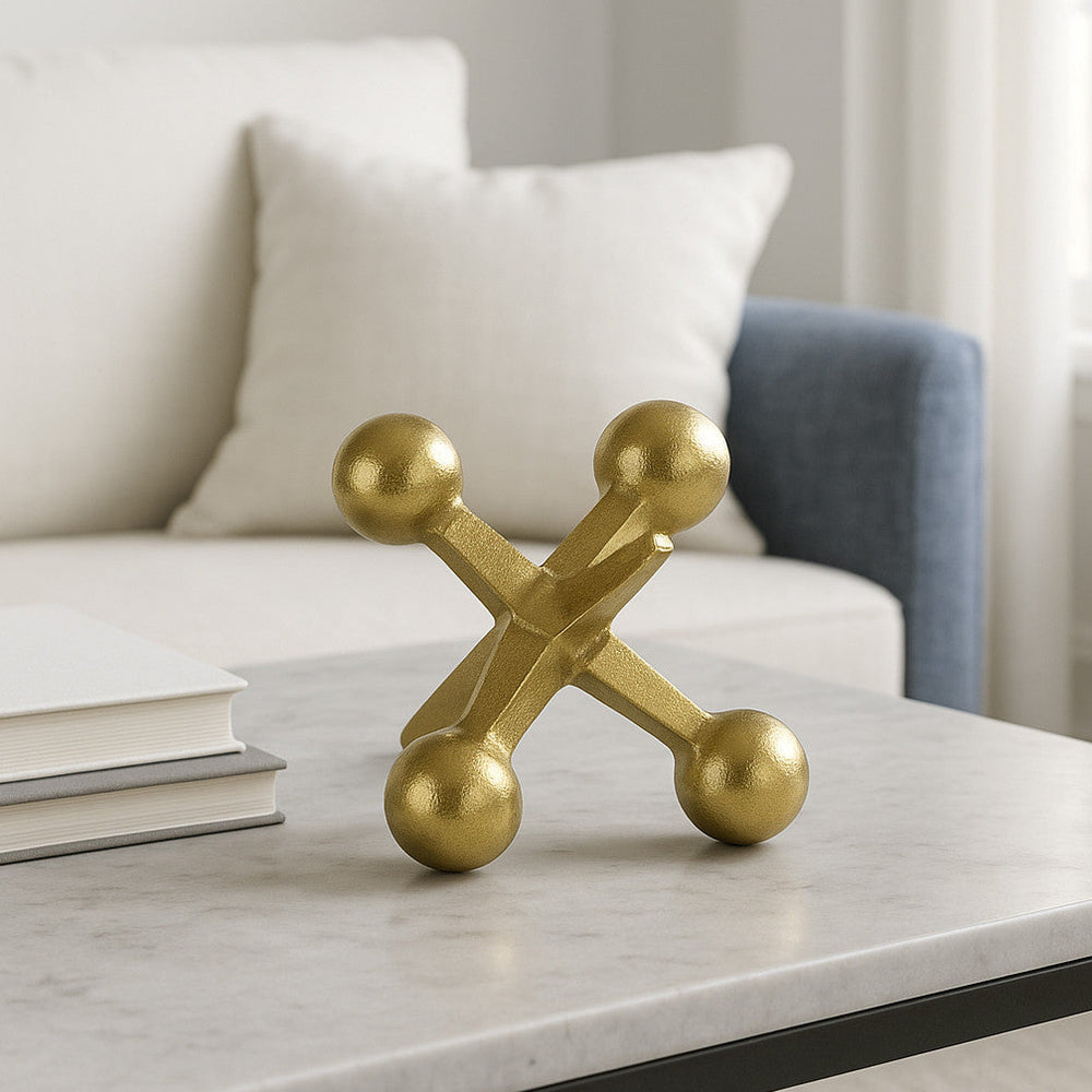 
                      
                        Metal Decorative Jack Sculpture in Gold, 5"
                      
                    