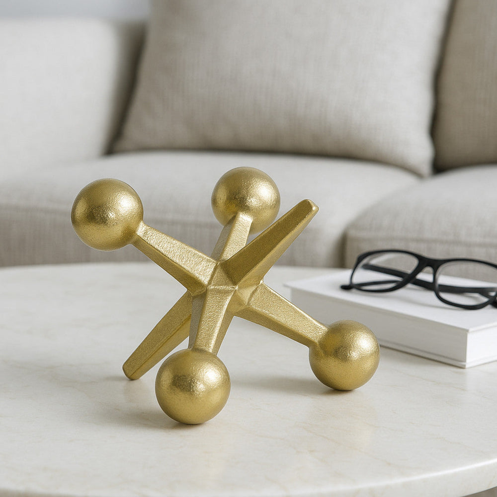 
                      
                        Metal Decorative Jack Sculpture in Gold, 5"
                      
                    