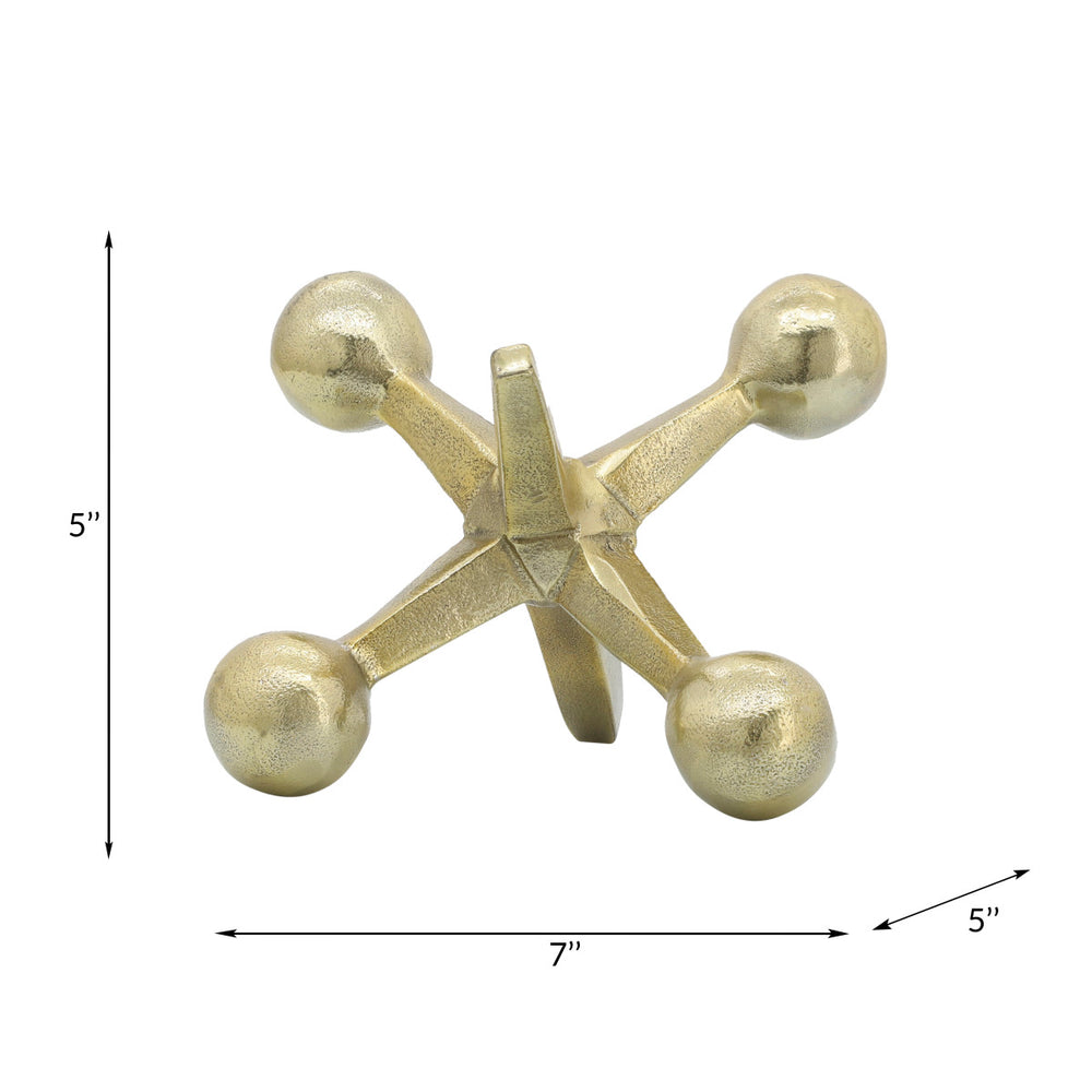
                      
                        Metal Decorative Jack Sculpture in Gold, 5"
                      
                    