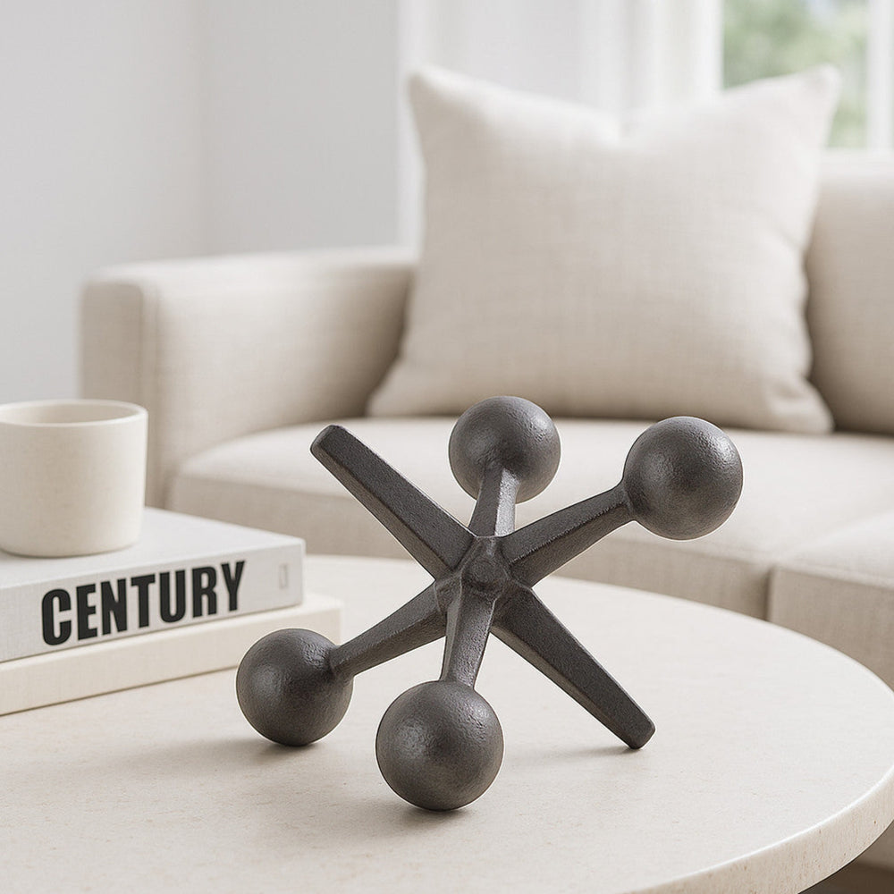 Decorative Jack Sculpture in Gunmetal, 5"