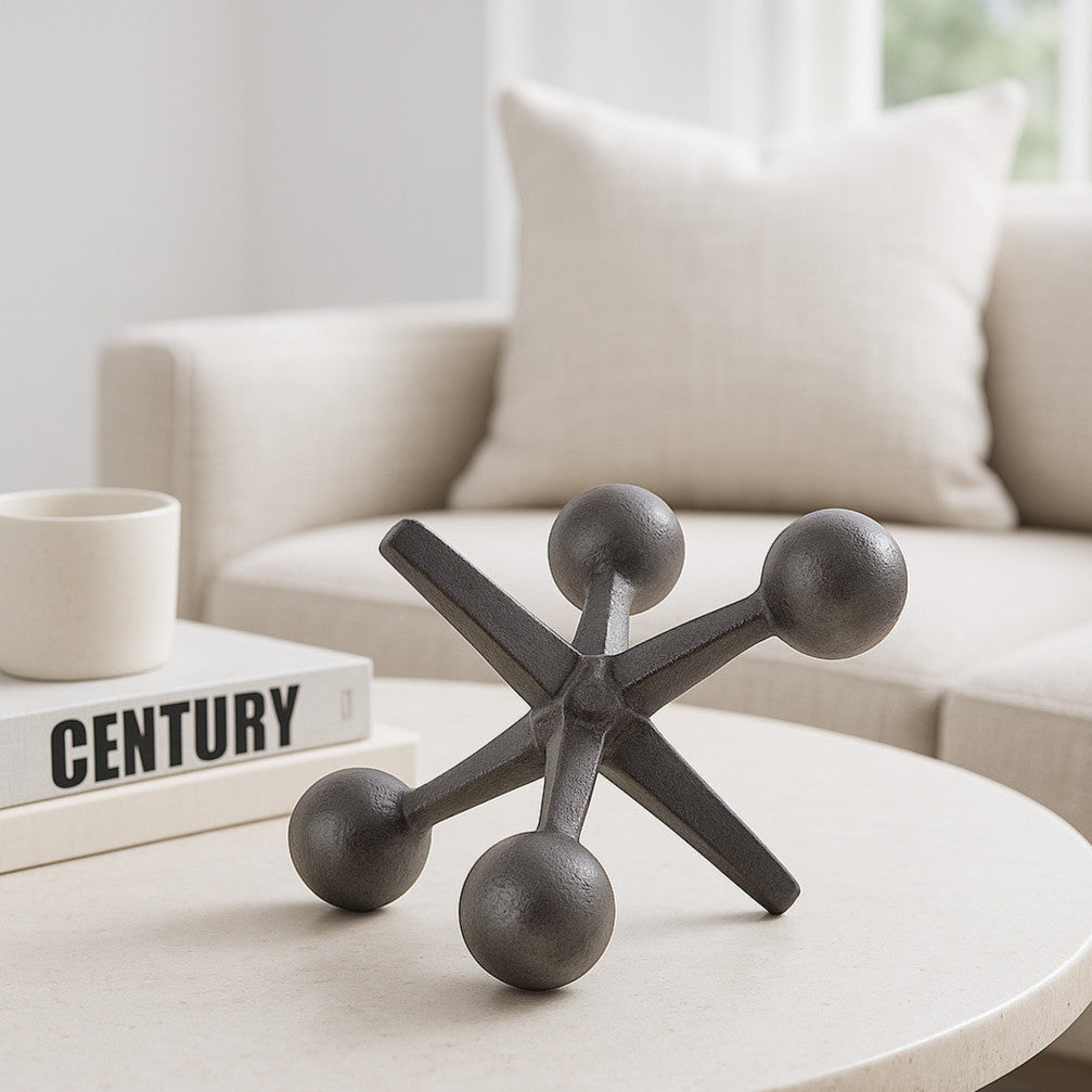 Decorative Jack Sculpture in Gunmetal, 5"