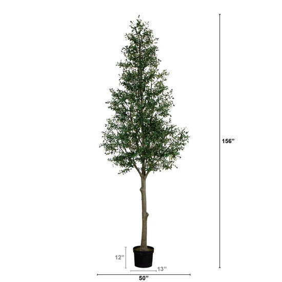 Nearly Natural 13’ Giant Artificial Olive Tree - lily & onyx