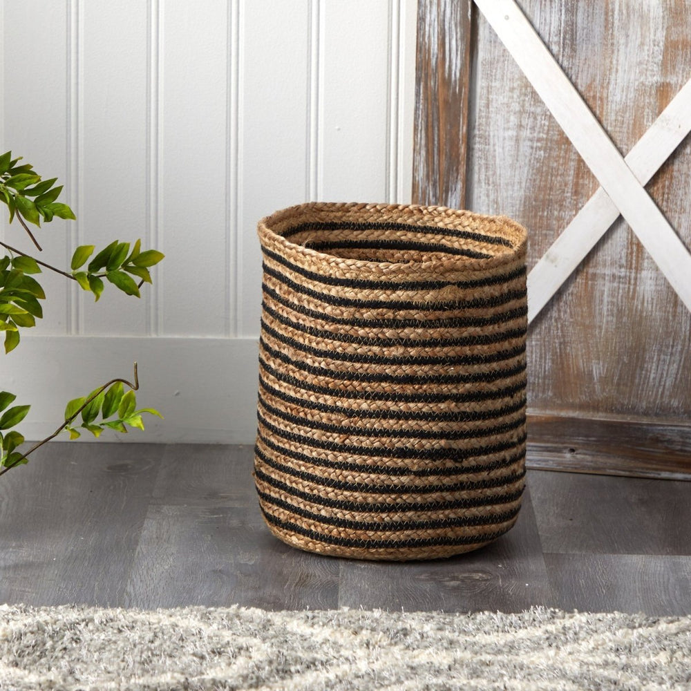 Nearly Natural 13.5” Handmade Natural Jute Planter - lily & onyx