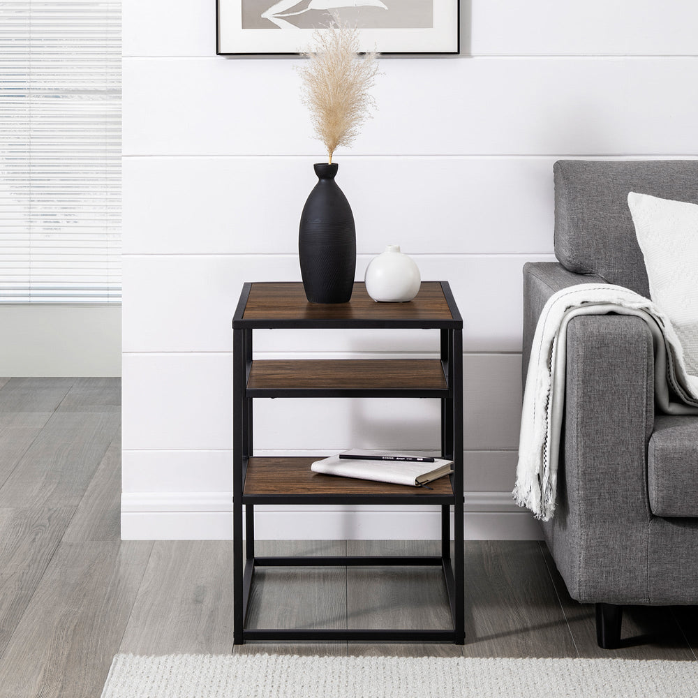 
                      
                        Maya 16" Contemporary Metal and Wood Side Table
                      
                    