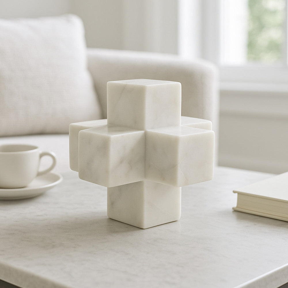 
                      
                        Marble Decorative Jack Sculpture in White, 6"
                      
                    
