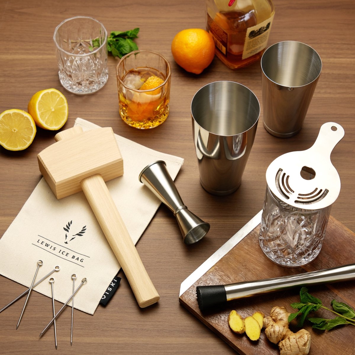 Viski 17 - Piece Stainless Steel Barware Set - lily & onyx