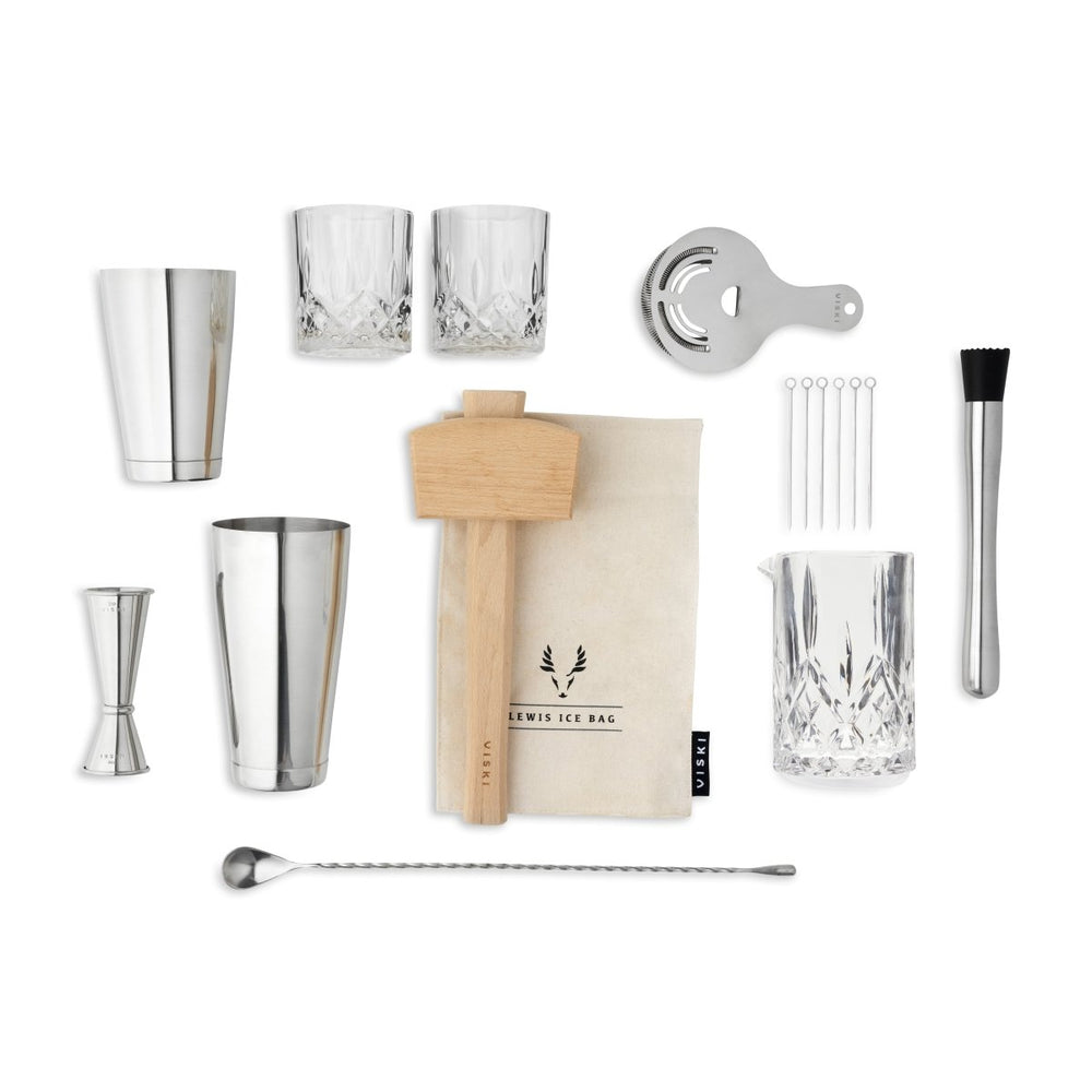 Viski 17 - Piece Stainless Steel Barware Set - lily & onyx