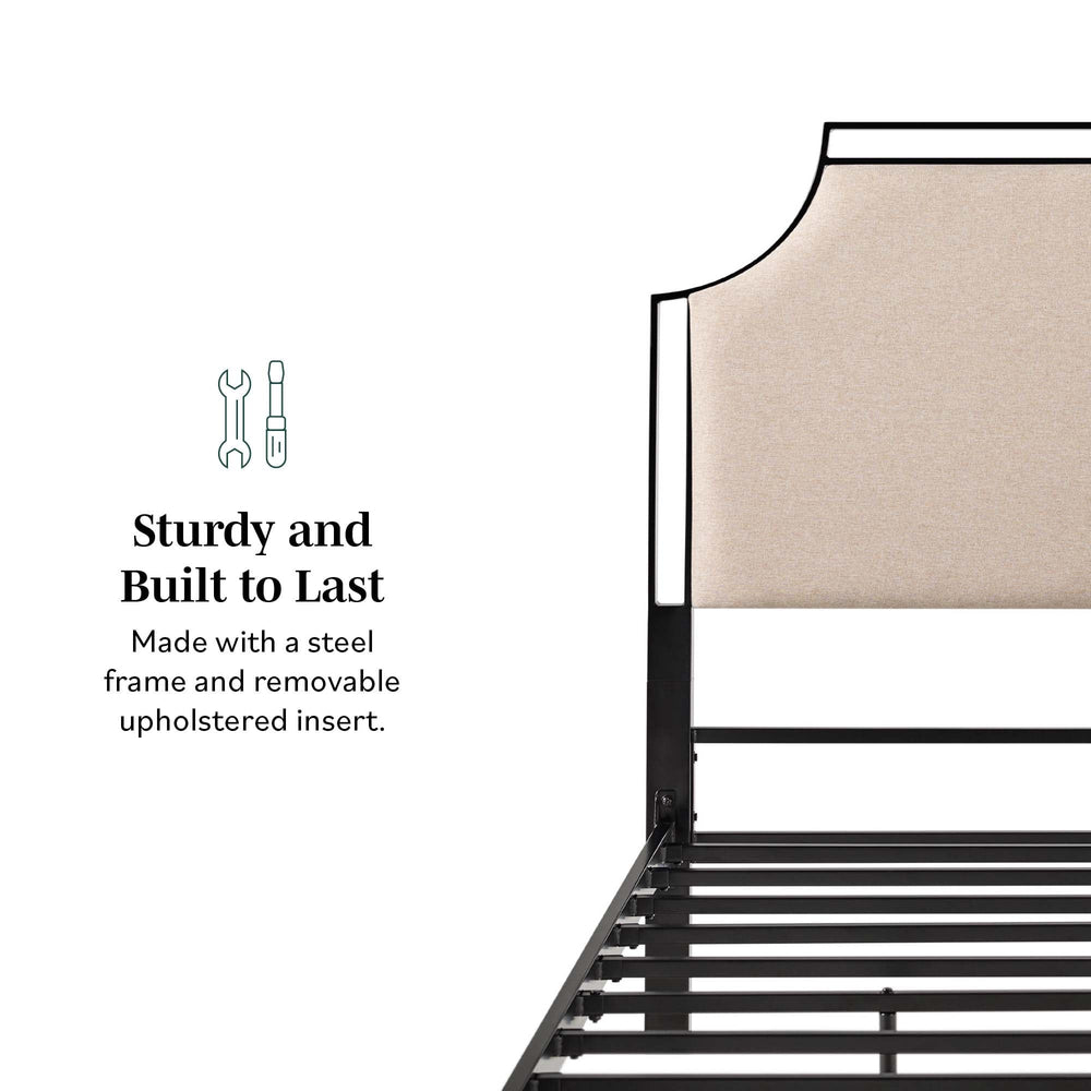 
                      
                        Mimi Upholstered Traditional Metal Queen Bed
                      
                    