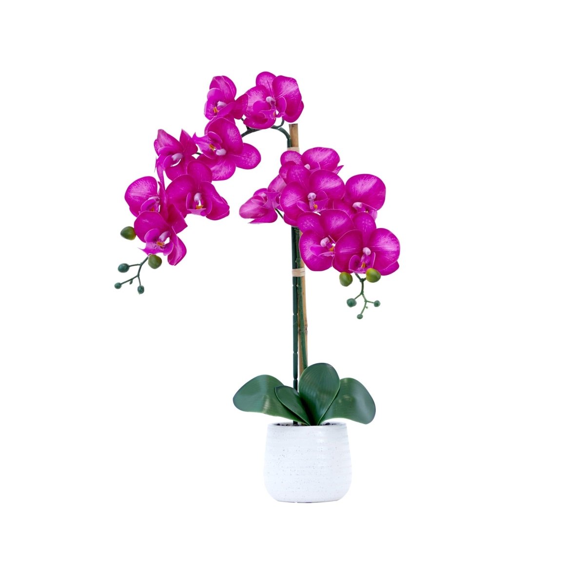 Nearly Natural 19” Artificial Purple Orchid with Decorative Vase - lily & onyx