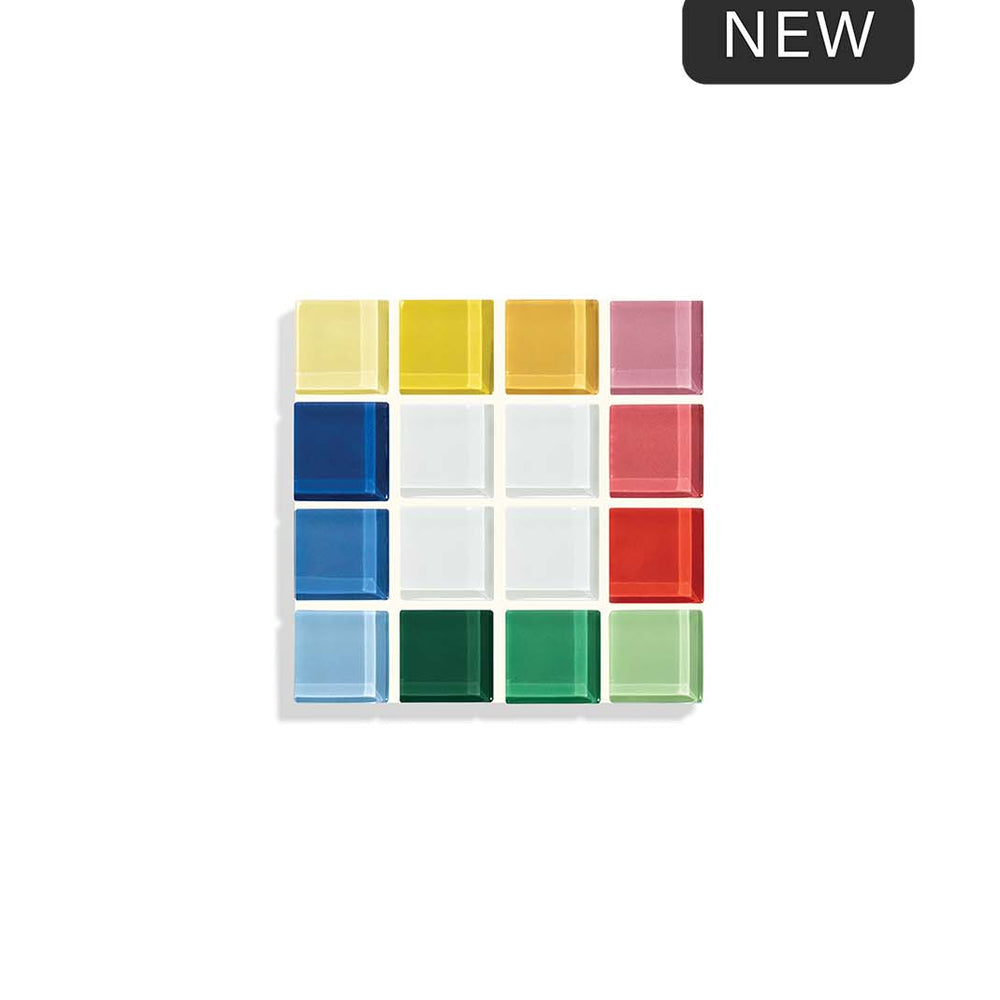 Glass Tile Coaster - Through A Window - Rainbow