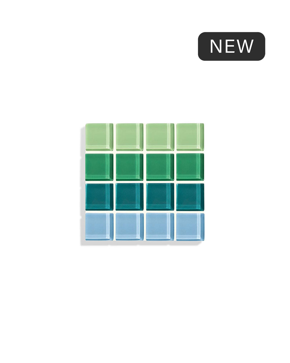 Glass Tile Coaster - Ombre - Palm Tree by the Sea
