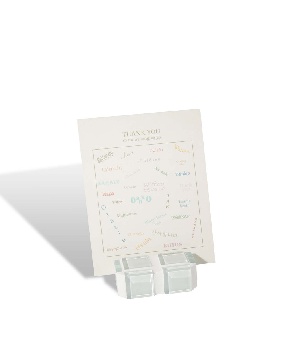 Mini Glass Tile Picture Stand - White Canvas