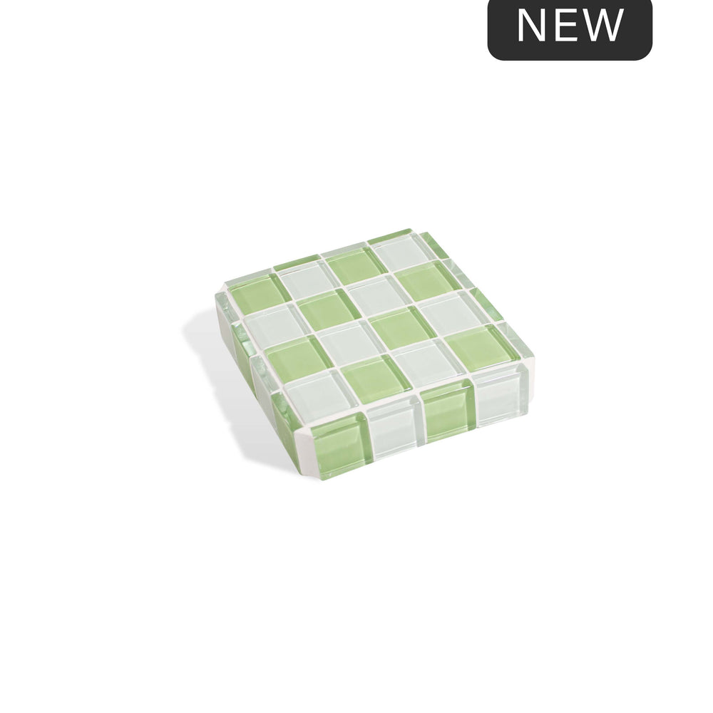 
                      
                        Glass Tile Cube - Pistachio Milk Chocolate
                      
                    