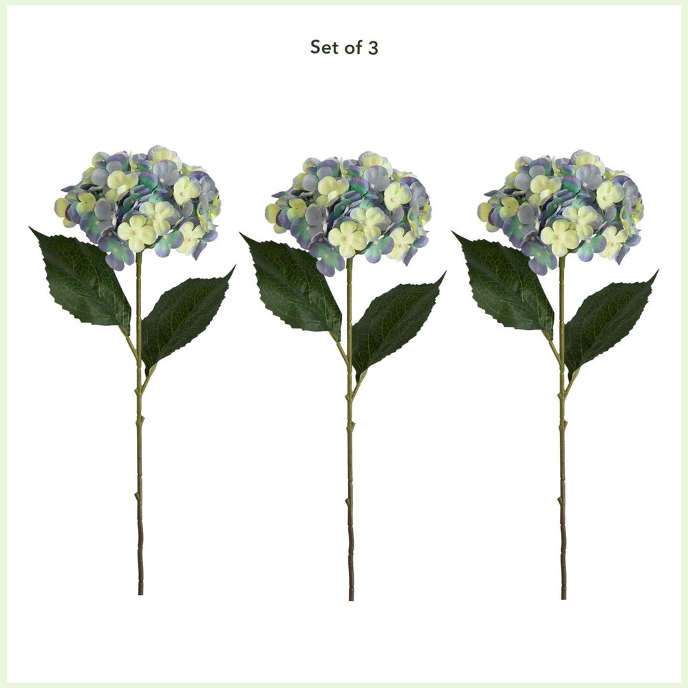 
                      
                        Nearly Natural 20" Artificial Hydrangea Flower Stems, Set of 3 - lily & onyx
                      
                    