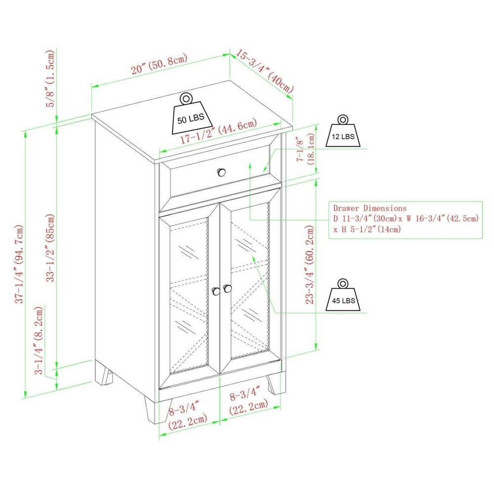 
                      
                        Walker Edison 20" One-Drawer Two-Door Bar Storage - lily & onyx
                      
                    