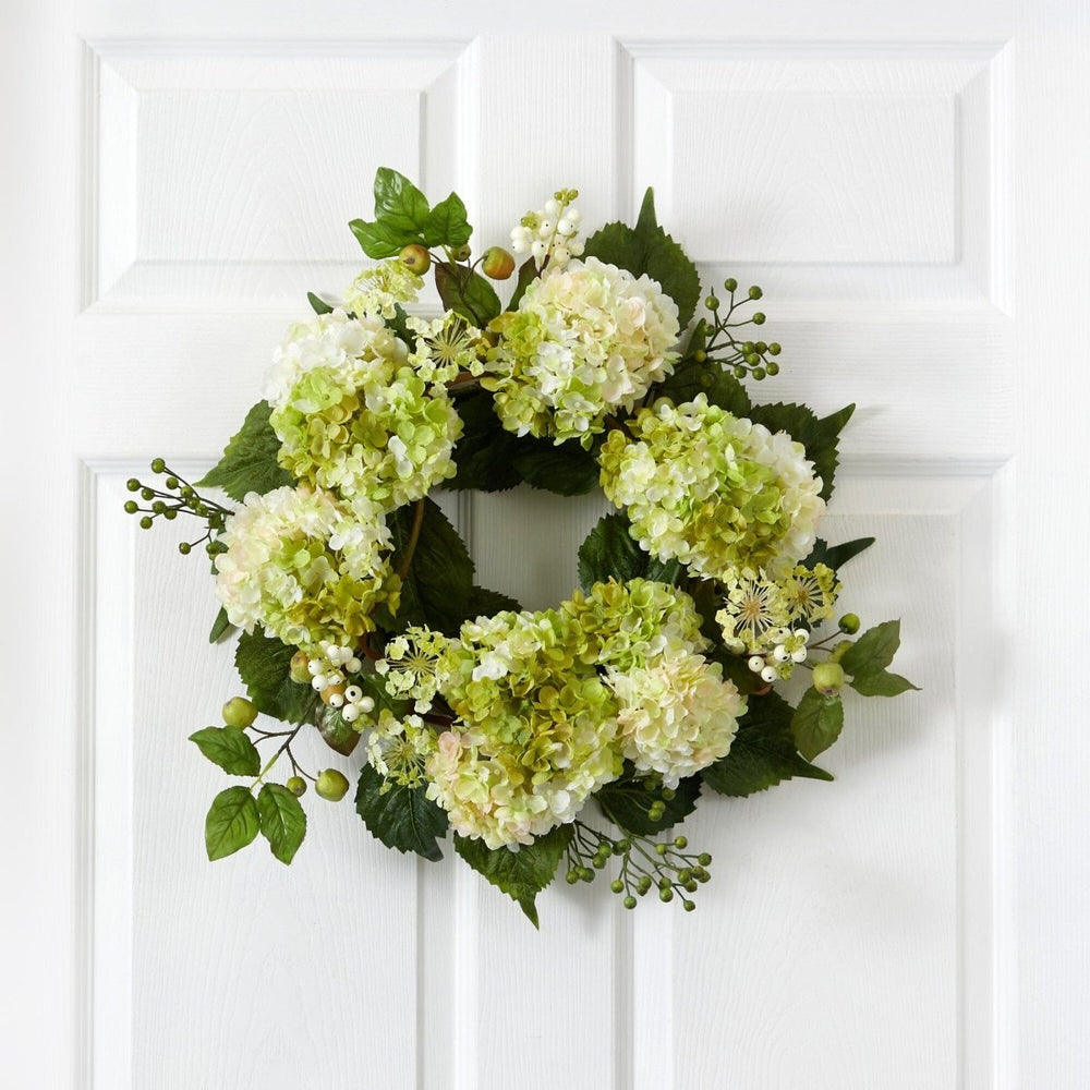 
                      
                        Nearly Natural 22” Artificial Hydrangea Wreath - lily & onyx
                      
                    