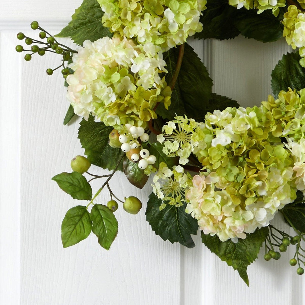 
                      
                        Nearly Natural 22” Artificial Hydrangea Wreath - lily & onyx
                      
                    