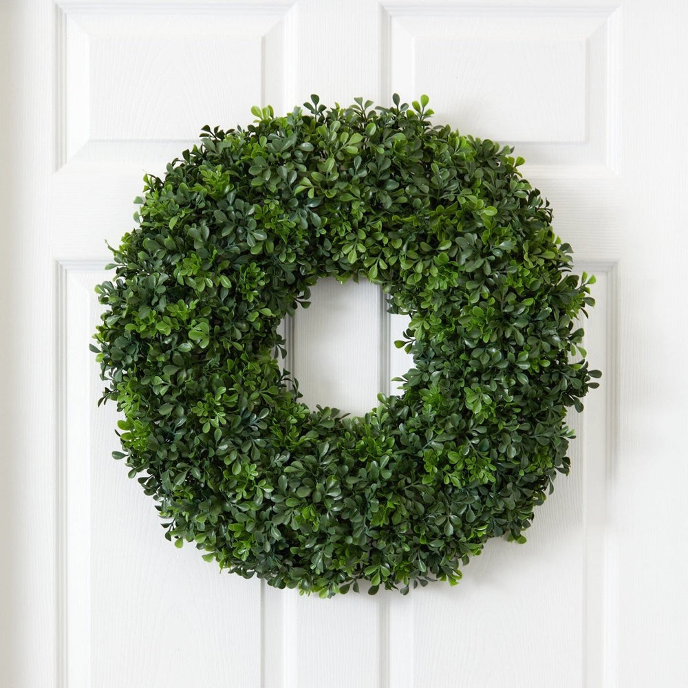 Nearly Natural 22” Boxwood Wreath - lily & onyx
