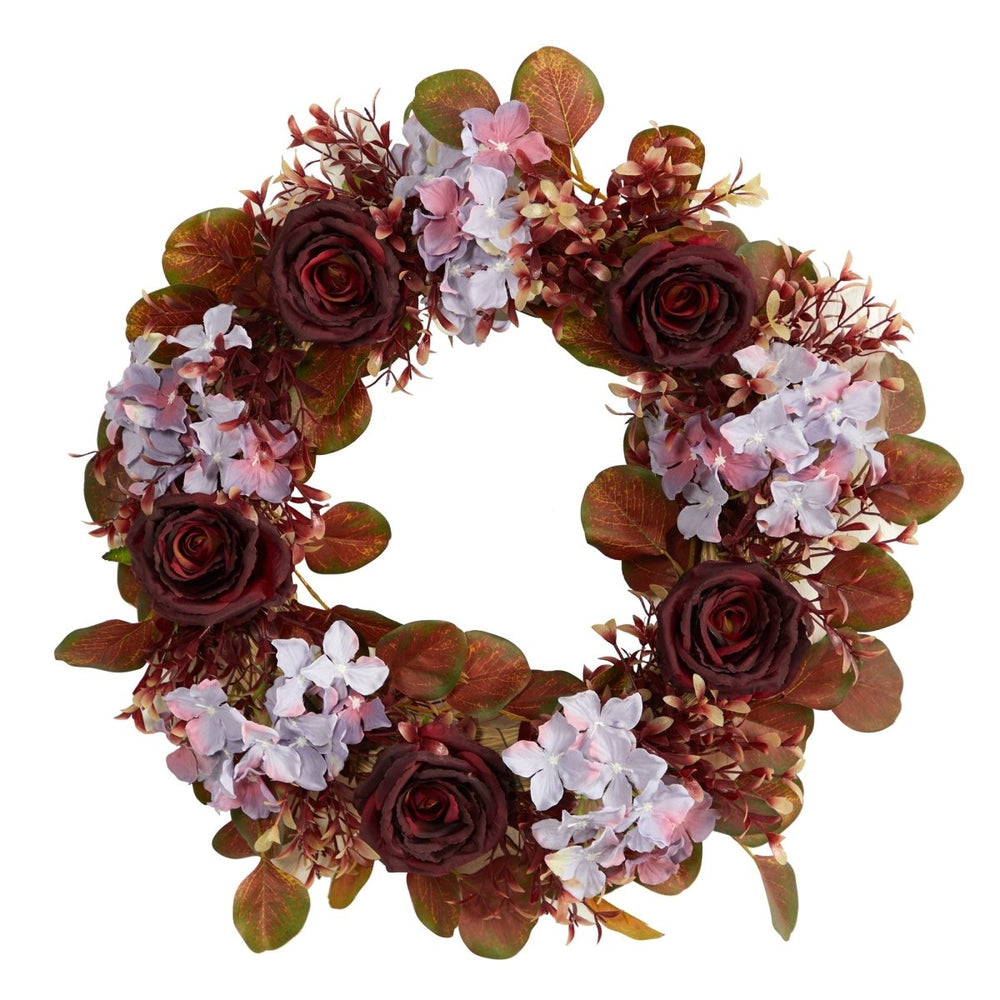 
                      
                        Nearly Natural 22” Fall Hydrangea and Rose Autumn Artificial Wreath - lily & onyx
                      
                    