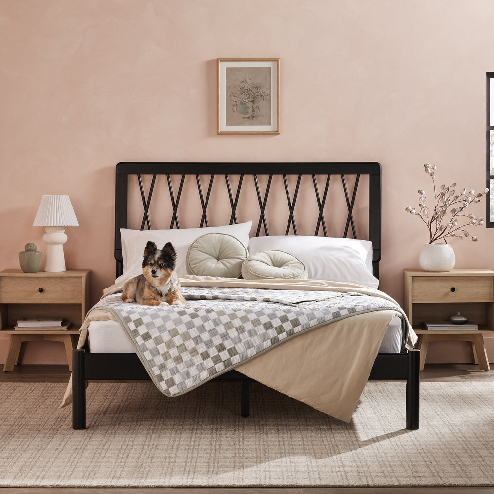 
                      
                        Xavier X Spindle Mid-Century Modern Solid Wood Bed
                      
                    