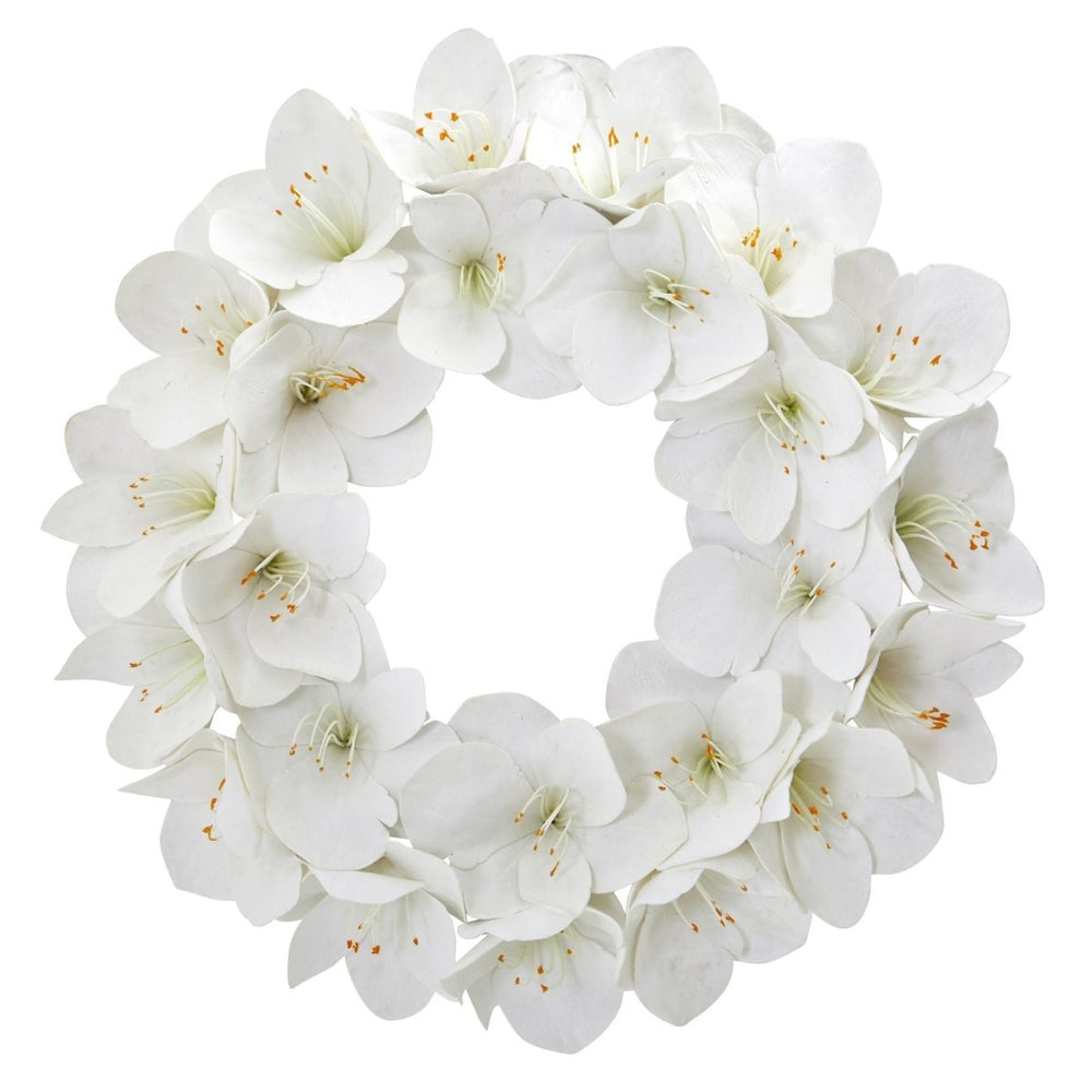 
                      
                        Nearly Natural 24” Amaryllis Artificial Wreath - lily & onyx
                      
                    