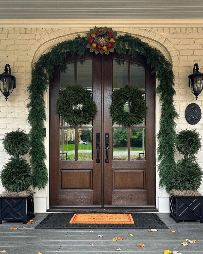 
                      
                        Nearly Natural 24” Cedar Wreath - lily & onyx
                      
                    