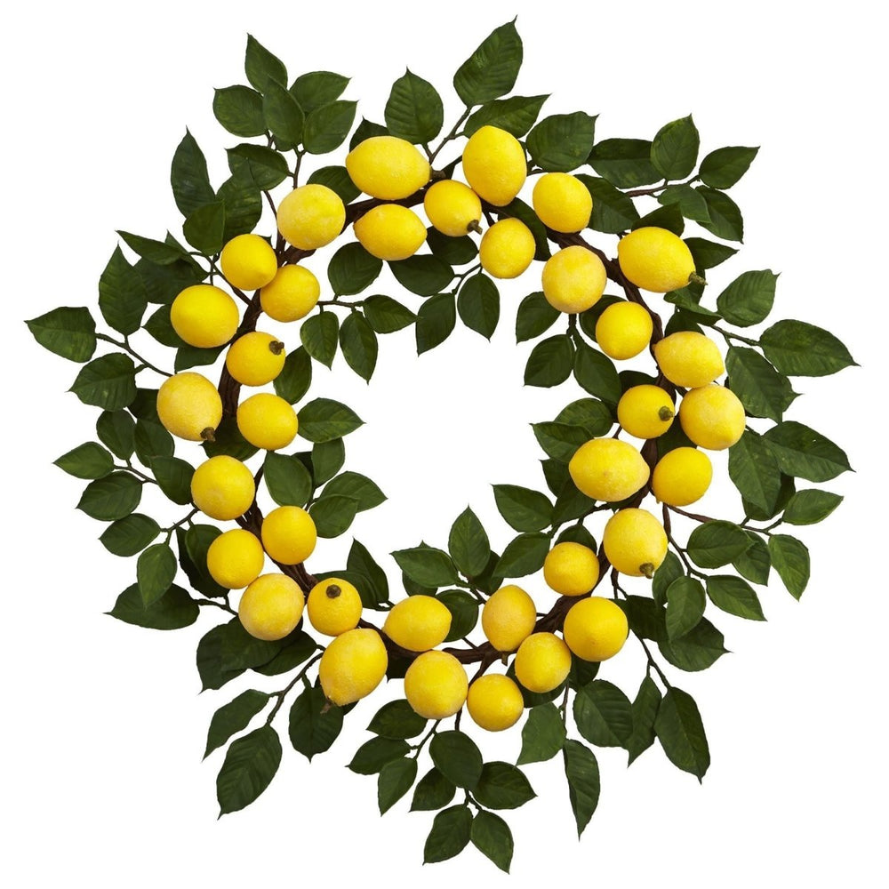 
                      
                        Nearly Natural 24” Lemon Wreath - lily & onyx
                      
                    